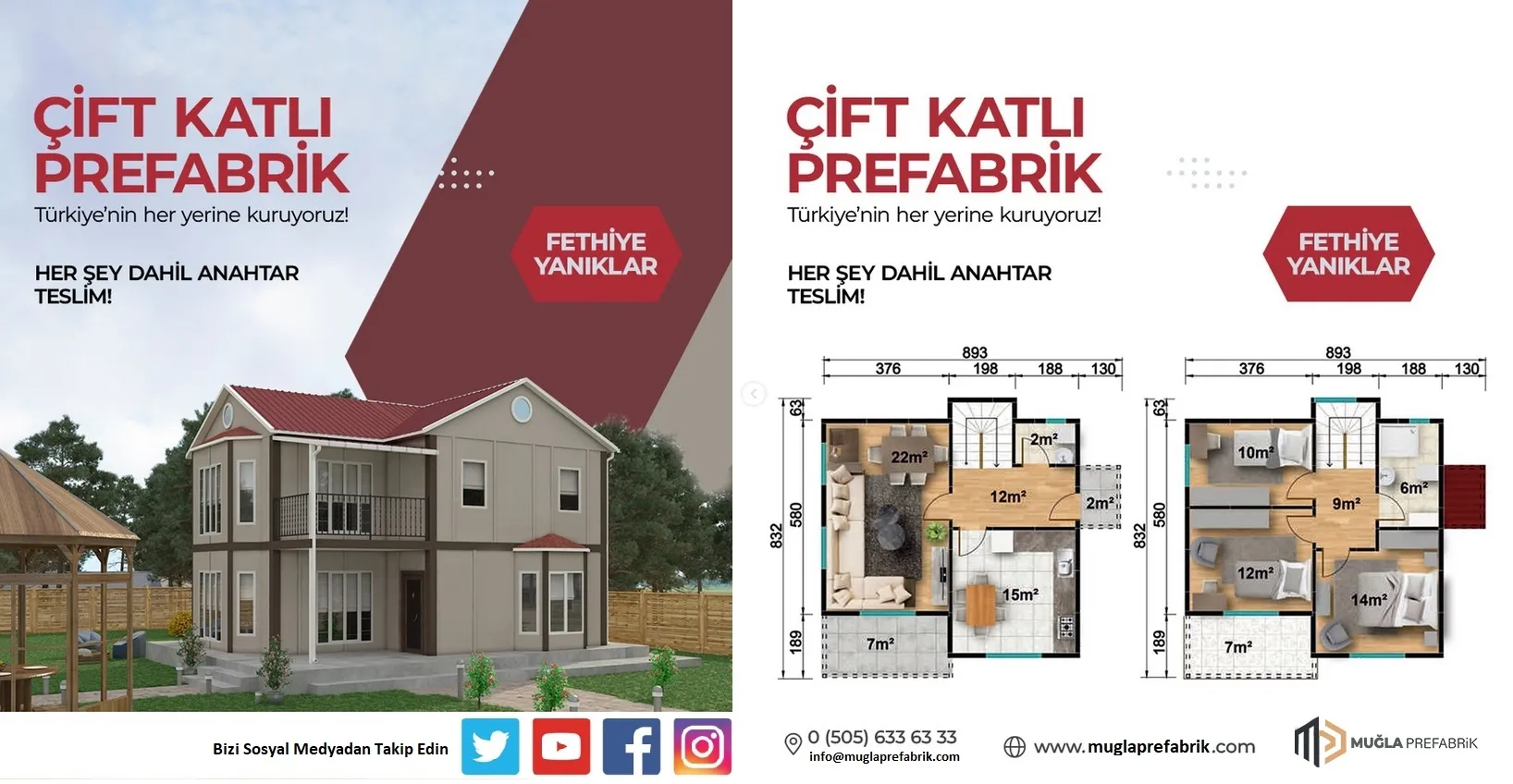 Çift Katlı Prefabrik Ev 